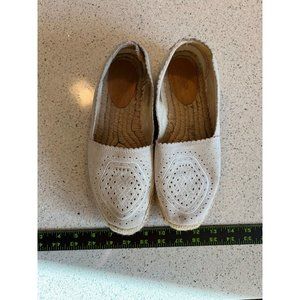 UGG Heidi Perf Tan Suede Espadrilles Slip On Moccasins Leather Flats Shoes 8